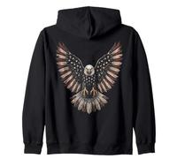 Patriotic American Flag Bald Eagle USA Pride 4th of July Sudadera con Capucha