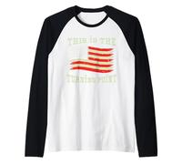 Patriotic American Turning Point Bandera de EE.UU. Libertad Camiseta Manga Raglan