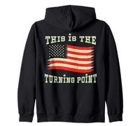 Patriotic American Turning Point Bandera de EE.UU. Libertad Sudadera con Capucha