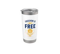 Patriotic Americans quote simple Freedom Is Not Free Vaso térmico de acero inoxidable de doble pared