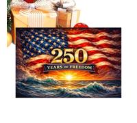 Patriotic Art Puzzle, 75x50 Commemorative Jigsaw Set, High Definition Vintage Print, States Souvenir Category, Large Format Tabletop Challenge, Suitable for July Fourth Memorial Day