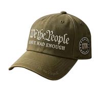 Patriotic Baseball Cap, We The People Hat, Embroidered American Flag Style Hat with Classic Vintage Pattern, Outdoor Sport Camping Fishing Hiking Cycling Travel Wear, for Parade Celebration Events