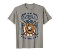 Patriotic Baseball Glove USA Flag Vintage Graphic Camiseta