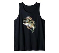 Patriotic Bass Fishing USA Dad Angler Graphic Design Camiseta sin Mangas