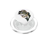 Patriotic Bass Fishing USA Dad Angler Graphic Design PopSockets PopGrip para MagSafe