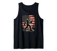 Patriotic Bigfoot Graphic American Big Foot Sasquatch Camiseta sin Mangas