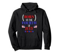 Patriotic Born On The Fourth of July Camiseta Apparel Sudadera con Capucha