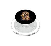 Patriotic Boss Dog Bandera Americana Cigar Beer PopSockets PopGrip para MagSafe