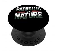 Patriotic by Nature 4 de Julio Camping PopSockets PopGrip Adhesivo