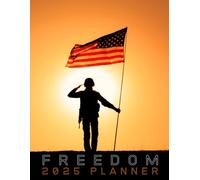 Patriotic calendar 2025. Monthly-weekly planner. 8.5"x11" 72 cream pages: God blees America / In God We Trust / My Familie.