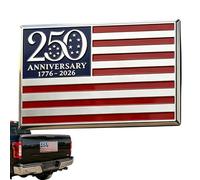 Patriotic Car Badge, Metal Car Decal Emblem, US Flag 3D Badge Cars Emblem Sticker, 1776-2026 Anniversaries Truck Metal Decal Decor For Veterans Holiday 4th of July Daily Travel RV Truck SUV Vehicle