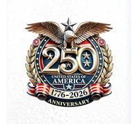 Patriotic Car Decals - 250 Year Celebration Design, Large Display Size with Fade Resistant Print, Waterproof Vinyl Material, Easy Peel Application, Decorative Use for Vehicles Window Walls Laptops