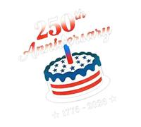 Patriotic Car Sticker, US 250th Decal, 9.84x5.47 Inches PVC Automotive Sticker with Build, Vehicle Body Decal with Vibrant Design, Car Accessory with Easy Apply, SUV Truck Sedan St