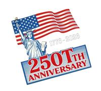Patriotic Car Sticker, US 250th Decal, 9.84x5.47 Inches PVC Automotive Sticker with Build, Vehicle Body Decal with Vibrant Design, Car Accessory with Easy Apply, SUV Truck Sedan St