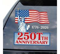 Patriotic Car Stickers - America 250th Anniversaries Vehicle Decal | Automotive Body Decals for Trucks, Sedans, Drivers, Road Trips, Daily Commute, Highway Driving, Parade, Holiday Celebration