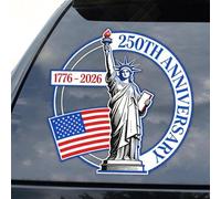 Patriotic Car Stickers, America 250th Anniversaries Vehicle Decals, Sturdy Automotive Body Stickers for SUVs, Trucks, Sedans, Stylish Road Trip Decoration Feature, Veterans Parade Highway Driving