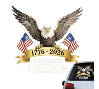 Patriotic Car Stickers, America 250th Anniversaries Vehicle Decals, Sturdy Automotive Body Stickers for SUVs, Trucks, Sedans, Stylish Road Trip Decoration Feature, Veterans Parade Highway Driving