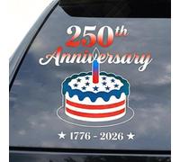 Patriotic Car Stickers, America 250th Vehicle Decal, Sturdy Automotive Body Decoration for SUVs, RVs, Trucks, Sedans, Drivers, Road Trips, Daily Commute, Highway Travel, Veterans