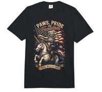 Patriotic Cat Unicorn Ride Wild and Free Comfort Colors Adult Heavyweight T-Shirt