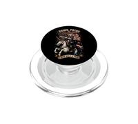 Patriotic Cat Unicorn Ride Wild and Free PopSockets PopGrip para MagSafe