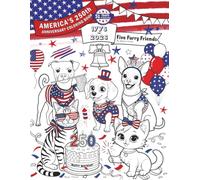 Patriotic Coloring Book for kids, and colorists of all ages. Five Furry Friends honors 250 Years of America. Declaration of Independence Celebration. ... Coloring Pages with Dogs, Cats and Pets.)