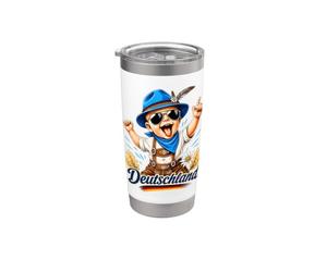 Patriotic Deutschland Trachten Heimat Patrioten Motiv Vaso térmico de acero inoxidable de doble pared