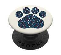 Patriotic Dog Paw Print American Flag Stars 4 of July PopSockets PopGrip Adhesivo