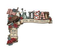 Patriotic Door Topper, Eagle Wall Decor, 250th Vintage Holiday Ornament with Bold Resin Finish, Sturdy Outdoor Porch Display System, Classic American Theme Design, Home Yard Garage Use