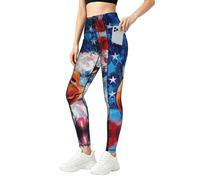 Patriotic Eagle Print - Ropa de gimnasio para mujer, conjuntos de entrenamiento con control de abdomen, ropa de fitness, Negro, S