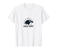 Patriotic Eagle Spirit American Pride - Gráfico para Hombre Camiseta, Hombre, Blanco, L