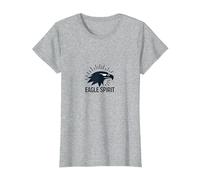 Patriotic Eagle Spirit American Pride - Gráfico para Hombre Camiseta, Mujer, Gris Jaspeado, L