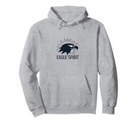 Patriotic Eagle Spirit American Pride - Gráfico para Hombre Sudadera con Capucha, Unisex para Adultos, Gris Jaspeado, XL