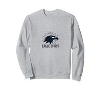 Patriotic Eagle Spirit American Pride - Gráfico para Hombre Sudadera, Unisex para Adultos, Gris Jaspeado, S
