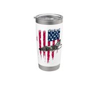 Patriotic F-4 PHANTOM The McDonnell Douglas America - Camiseta con la bandera Vaso térmico de acero inoxidable de doble pared