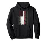 Patriotic Fathers Day, Christmas, US Flag & Dog Paw Dog Dad Sudadera con Capucha