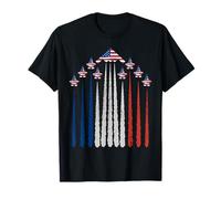 Patriotic Fighter Jets Bandera de Estados Unidos Rojo, Blanco y Azul 4 de Julio Camiseta