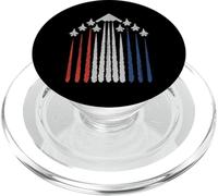 Patriotic Fighter Jets Bandera de Estados Unidos Rojo, Blanco y Azul 4 de Julio PopSockets PopGrip para MagSafe