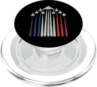 Patriotic Fighter Jets Bandera de Estados Unidos Rojo, Blanco y Azul 4 de Julio PopSockets PopGrip para MagSafe