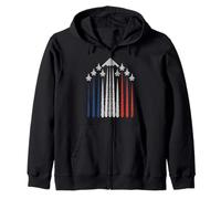 Patriotic Fighter Jets Bandera de Estados Unidos Rojo, Blanco y Azul 4 de Julio Sudadera con Capucha