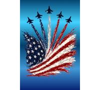 Patriotic Fighter Jets Journal: American Flag Aviation Notebook | 6x9 Lined Journal for Military Supporters, Veterans & Aviation Enthusiasts: Freedom in Flight