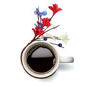 Patriotic Flower Ring, Independence Day Table Decor, 1.8x2.1 Inches Napkin Holder with Rose Petals, Fabric Floral Fastener, Red White Blue Buckle with Leafy Style, Holiday Party Accessory for Hotel