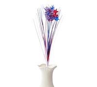 Patriotic Flower Set, Memorial Bouquet Decor, 30g Artificial Floral Arrangement with Red White Blue, Sturdy Fabric Blossom Display, Festive Style with Colors, Home Table Centerpiece for Indoor Decor
