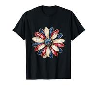 Patriotic Flower USA Floral American 4 Julio Independencia Camiseta
