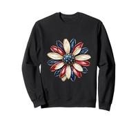 Patriotic Flower USA Floral American 4 Julio Independencia Sudadera