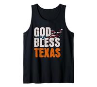 Patriotic God Bless Texas, Distressed American Flag Camiseta sin Mangas