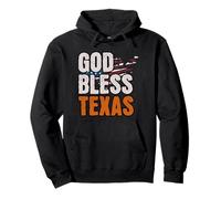 Patriotic God Bless Texas, Distressed American Flag Sudadera con Capucha