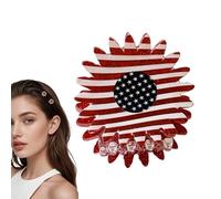 Patriotic Hair Clip - Non Slip Hairpin, Secure Hold Styling Accessory, Festival Wear with Claw Design, Party Look featuring Independence Theme, Fashion Accessory Daily Use, Hair Clip for Holiday Event