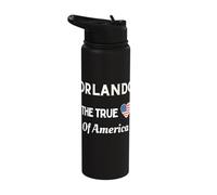 Patriotic Heart Orlando USA El verdadero corazón de América Stainless Steel Insulated Water Bottle
