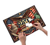 Patriotic Jigsaw Puzzles 1000 Pieces, 1776-2026 America Anniversaries Commemorative Puzzles, Artwork Jigsaw, For Home, Office, 4th of July, Memorial Day