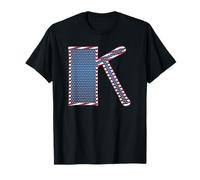 Patriotic Letter K | Stars and Stripes | First Last Name K Camiseta